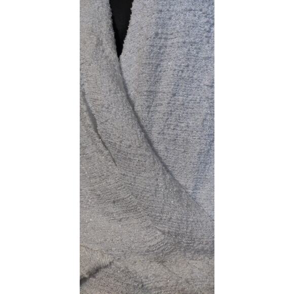 Badgley Mischka Dress Womens Plus 16 White Party Formal Gown Sparkly Peplum Text - Picture 9 of 16